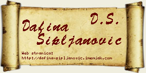 Dafina Sipljanović vizit kartica